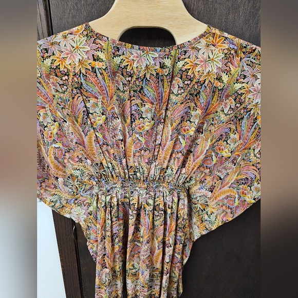 Anthropologie Caftan by Rujuta Sheth Cinched OS floral paisley - Picture 8 of 8